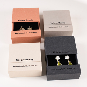 Bán buôn giấy Cá Nhân Tông hộp đồ trang sức tùy chỉnh nhỏ trượt ngăn kéo Hộp bao bì với logo - Product Image 5