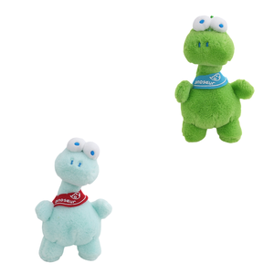 Set di 3 Peluche Dinosauro con Occhi Mobili in Colori Pastello, Bambole Dino Ricamate con Bandana in Colori Misti per Negozi di Regali, Ingrosso per Tutte le Età - Product Image 6