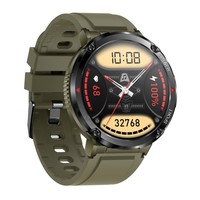 Montre connectée sportive T30 pour hommes et femmes, appels Bluetooth, écran tactile HD IPS de 1,6 pouce, suivi d'activité physique, bracelet en gel de silice Android, montre d'extérieur