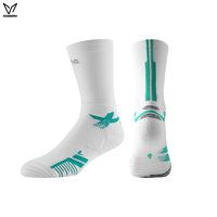 Chaussettes de basket-ball tricotées Veidoorn pour jeunes et adultes, compression dynamique, antidérapantes, légères, chaussettes de sport athlétiques