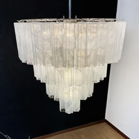 Lustre en verre fumé de grande taille, design moderne italien, en fer, pour escalier d'hôtel, D120CM, meilleur prix