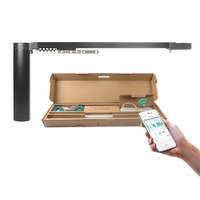 Cortina inteligente con control remoto inalámbrico y motor automático para el hogar y juego de cortinas inteligentes de pista terminada DIY