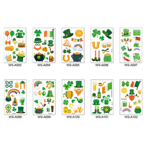 Día Nacional Irlandés Día <span class=keywords><strong>de</strong></span> San Patricio Fiesta <span class=keywords><strong>de</strong></span> dibujos animados para niños Papel personalizado Pegatinas <span class=keywords><strong>de</strong></span> <span class=keywords><strong>tatuaje</strong></span> temporal <span class=keywords><strong>de</strong></span> moda para el cuerpo - Product Image 4