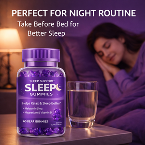 Suplemento Natural para Dormir, Marca Privada OEM, 5mg de Melatonina, Magnesio, <span class=keywords><strong>Vitamina</strong></span> <span class=keywords><strong>D</strong></span>, Gomitas Veganas - Product Image 3