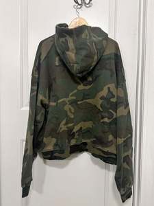 Sudadera con capucha y cremallera de camuflaje desgastado, 100% algodón, estilo francés, extragrande, con estampado personalizado para hombre - Product Image 2