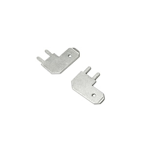 库存有货 水平式 PCB 焊接片 镀锡 H62 黄铜端子 6.3*0.8 OEM 加工服务 - Product Image 1