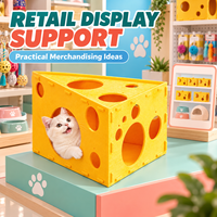 En gros, Niche pour chat en feutre jaune en forme de fromage, avec plusieurs trous, interactive, pour l'intérieur, boîte de jeu et cachette pour chats