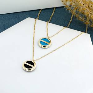 จี้สร้อยคอรูปดาวประดับเพชรทองคำ 18k: ประดับด้วยเทอร์ควอยซ์หรือออนิกซ์ - Product Image 2