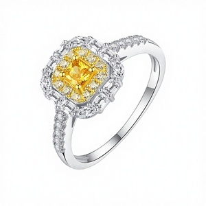 Bijoux de luxe, argent sterling 925, diamant zircon 0,5 carat, bagues de fiançailles et de mariage pour femmes - Product Image 4