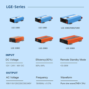Convertidor de Energía Solar de 2kW/3kW/4kW, Onda Sinusoidal Pura, Salida Única, Frecuencia 50Hz/60Hz, para Pesca, LGE-2080/3080/4080 Sola - Product Image 6