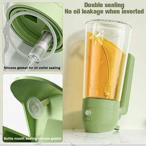 2in1 Oil Sprayer Glass Bottle <b>for</b> Cooking Anti-leakage Olive Oil Storage Bottle <b>for</b> <b>BBQ</b> Air Fryer Salad Steak Kitchen Supplies - Product Image 6