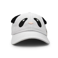 Gorra de Béisbol Personalizada con Bordado de Animales de Dibujos Animados, Unisex, Estructurada, Ajustable, de Algodón, con Orejas de Panda, para las Cuatro Estaciones