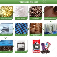 Ligne de production de machines automatiques pour la fabrication et le dépôt de chocolats en boutons, de pièces de chocolat, de biscuits et de jetons de chocolat - Prix