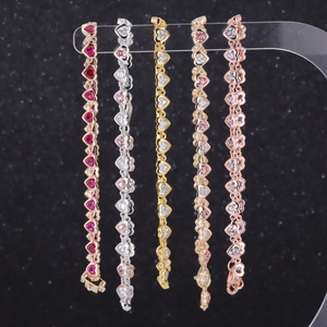 Pulseira em Forma de Coração Starsgem S925 9k 10k 14k com Pedra Preciosa, Joias Baratas de <span class=keywords><strong>Moissanite</strong></span> - Product Image 4