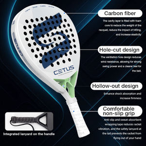 <span class=keywords><strong>Racchetta</strong></span> da <span class=keywords><strong>Padel</strong></span> Super Power in Fibra di Carbonio Blu, Superficie 3D in Poliestere, 38mm, 360g, Resistente agli Urti, Alta Resistenza, OEM e ODM - Product Image 2