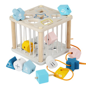 Blocs de construction cognitifs en bois - Boîte de tri de formes, jouets éducatifs pour tout-petits, jeux d'association de formes pour enfants, garçons et filles - Product Image 5