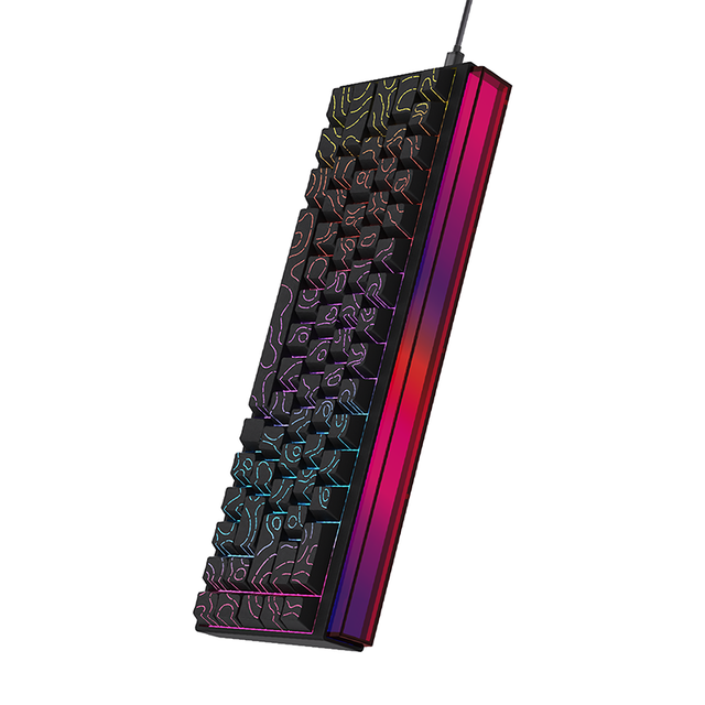 Ajazz NK68 Wired Mechanical Gaming Keyboard Rgb Backlit Ergonomic Keycaps English Layout for Pc Laptop Gamers