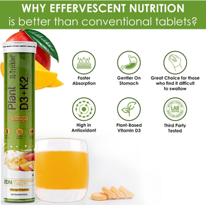 Julong OEM Plant Vitamine D3 <span class=keywords><strong>K2</strong></span> Comprimé effervescent Vegan Vitamine D3 Tablette effervescente Plus Fort Os & Coeur <span class=keywords><strong>VIT</strong></span> <span class=keywords><strong>D</strong></span> & K Complex - Product Image 3