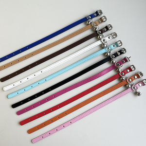 Venta caliente 16 colores Durable PU Ajustable Mascota hebilla de metal Perros Campana Collar para mascotas - Product Image 2