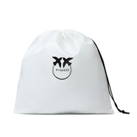 Sacs à cordon en polyester avec logo personnalisé, pochettes anti-poussière blanches souples pour chaussures, ceintures, foulards