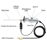 Endoscope médical USB haute définition 1080P portable à lumière froide avec grossissement 6x et fonction de congélation