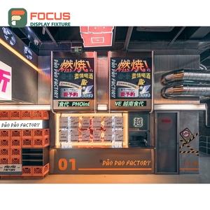 Exhibidor Modular de Madera para Productos de Café, con Base y Zona para Exhibir Tapas de Vasos, para Cafeterías Comerciales - Product Image 2