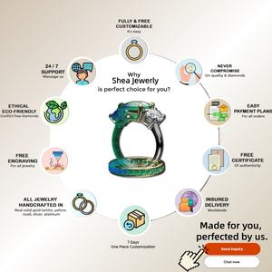 Anello di Fidanzamento in Oro Giallo Massiccio 14k <span class=keywords><strong>18k</strong></span> con Diamante Sintetico Certificato IGI CVD HPHT VVS Taglio Cushion per Gioielleria Femminile - Product Image 4