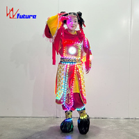 Costume de scène lumineux LED Nezha, guerrier de la mythologie chinoise, pour festival, concert, fête, défilé, cosplay, spectacle