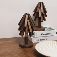 Sous-plats et dessous de verre classiques en bois de hêtre, écologiques, anti-brûlure, pour restaurant et maison, pour plats chauds, forme irrégulière, personnalisables