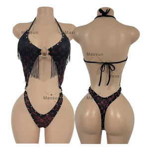 Maxsun Abito Sexy Intero da Designer per Danza Esotica, Outfit da Spogliarellista, <span class=keywords><strong>Abbigliamento</strong></span> per <span class=keywords><strong>Pole</strong></span> Dance per Night Club, Lingerie MS178 - Product Image 1