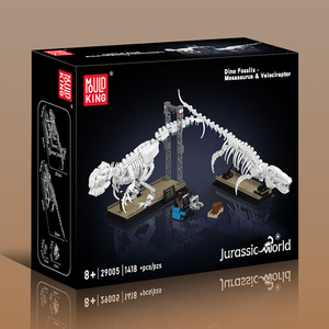 ตัวต่อ Mould <span class=keywords><strong>King</strong></span> 29005 1418 ชิ้น ชุดจูราสสิคเวิลด์ ฟอสซิลไดโนเสาร์เวโลซีแรปเตอร์สีดำ ของเล่นเสริมพัฒนาการ ของขวัญเทศกาล - Product Image 6