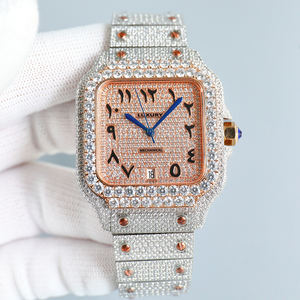 Superventas de alta calidad de lujo Bust Down VVS1 Moissanite relojes Hip Hop Iced Out Diamond reloj automático para hombres - Product Image 6