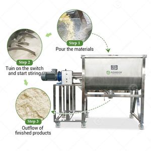 Mezcladora Industrial de Cinta de Acero Inoxidable para Polvo Seco, Fertilizantes, Alimentos, Vitaminas y Harina, de 100kg a 500kg - Product Image 4