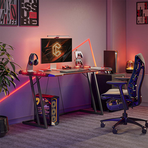 Bureau d'ordinateur <span class=keywords><strong>portable</strong></span> réglable <span class=keywords><strong>pour</strong></span> la maison avec surface en fibre de carbone, 47 pouces, en forme de Z, mobilier scolaire - Product Image 3