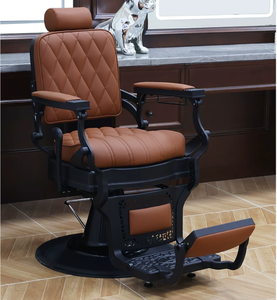 Ensemble complet de mobilier de salon de coiffure de style rétro européen de luxe, solution tout-en-un pour <span class=keywords><strong>barbier</strong></span>, fauteuil de lavage pour salon de coiffure - Product Image 1