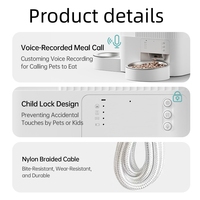 Distributeur automatique de nourriture pour animaux de compagnie 2 en 1 avec fontaine à eau, commande à distance par application, programmation horaire, prise en charge du Wi-Fi, distributeur de nourriture sèche pour animaux de compagnie, mangeoire intelligente pour chiens