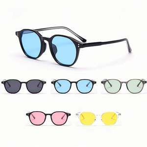 Gafas de Sol Redondas con Marco Pequeño y Remaches, Polarizadas, TR90, UV400, Retro, para Hombre y Mujer, Moda 2022 - Product Image 3