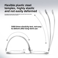 35045 Montures de lunettes pour hommes en alliage, durables et légères, pour un usage professionnel et décontracté, avec design de cheville exquis et monture carrée intégrale