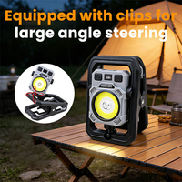 Lampe de travail LED multifonctionnelle 1200lm, rotative à 360°, rechargeable, avec crochet magnétique, étanche IP44, portable COB pour atelier et aménagement paysager