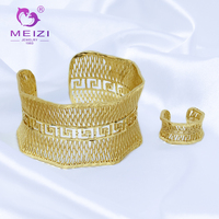 Ensemble de bijoux MEIZI en argent plaqué diamant, bracelet et bague pour fiançailles, style religieux orthodoxe, cadeau d'anniversaire