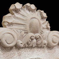 Statue d'ange bébé en quartz naturel gravé, style rustique haut de gamme, pour villa, ornement de jardin en pierre, fontaine d'eau, design européen