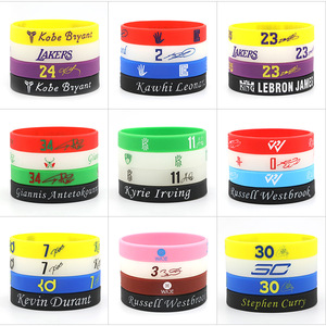 Pulseras Deportivas de Silicona Personalizables, Pulseras de Baloncesto con Mensaje y Logotipo - Product Image 1