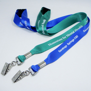 Lanières en polyester à <span class=keywords><strong>prix</strong></span> de gros, logo imprimé à l'écran, sangle de cou, boucle en métal en forme de bouc, clip en métal, Lanyardworks - Product Image 3