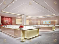 Vitrine de bijoux de luxe en métal et en verre au détail Vitrine de comptoir élégante Design
