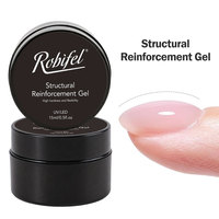 Gel Constructeur Transparent Professionnel pour Ongles, Durcissant et Renforçant, Gel UV/LED à Dissoudre pour Salons de Manucure, 15g