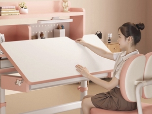 Tavolo da Lettura Ergonomico in <span class=keywords><strong>Legno</strong></span> per <span class=keywords><strong>Bambini</strong></span> con Libreria, Scrivania e Sedie Regolabili in Altezza per <span class=keywords><strong>Bambini</strong></span> - Product Image 3