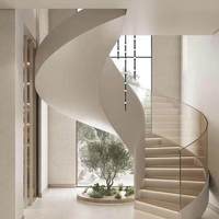 Escalier en colimaçon de luxe en métal, structure en acier, escalier rotatif intégré pour villa, duplex, bâtiment personnalisé en usine