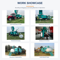 Machine combinée presse-rouleuse et ensileuse à prise de force fixe pour ensilage, maïs et paille, pour la transformation des aliments de pâturage