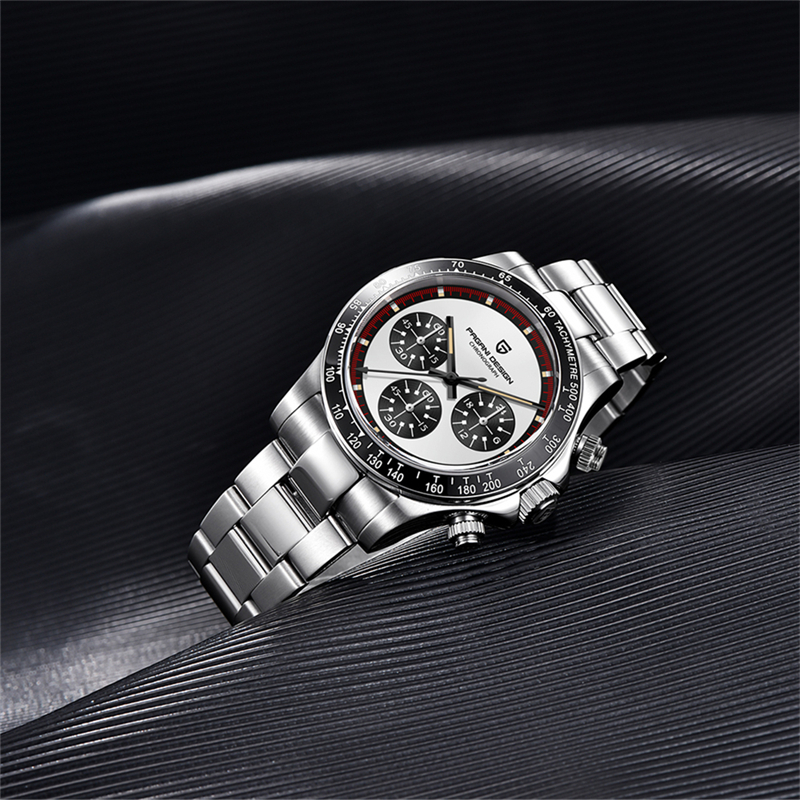 PAGANI DESIGN luxe nouveau classique montre à Quartz pour hommes lunette en céramique acier inoxydable étanche horloge verre saphir chronographe