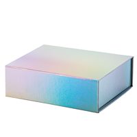 Boîte cadeau rigide pliable avec couvercle rabattable, laminée au laser sur mesure, pour l'emballage de produits haut de gamme et la présentation de l'image de marque